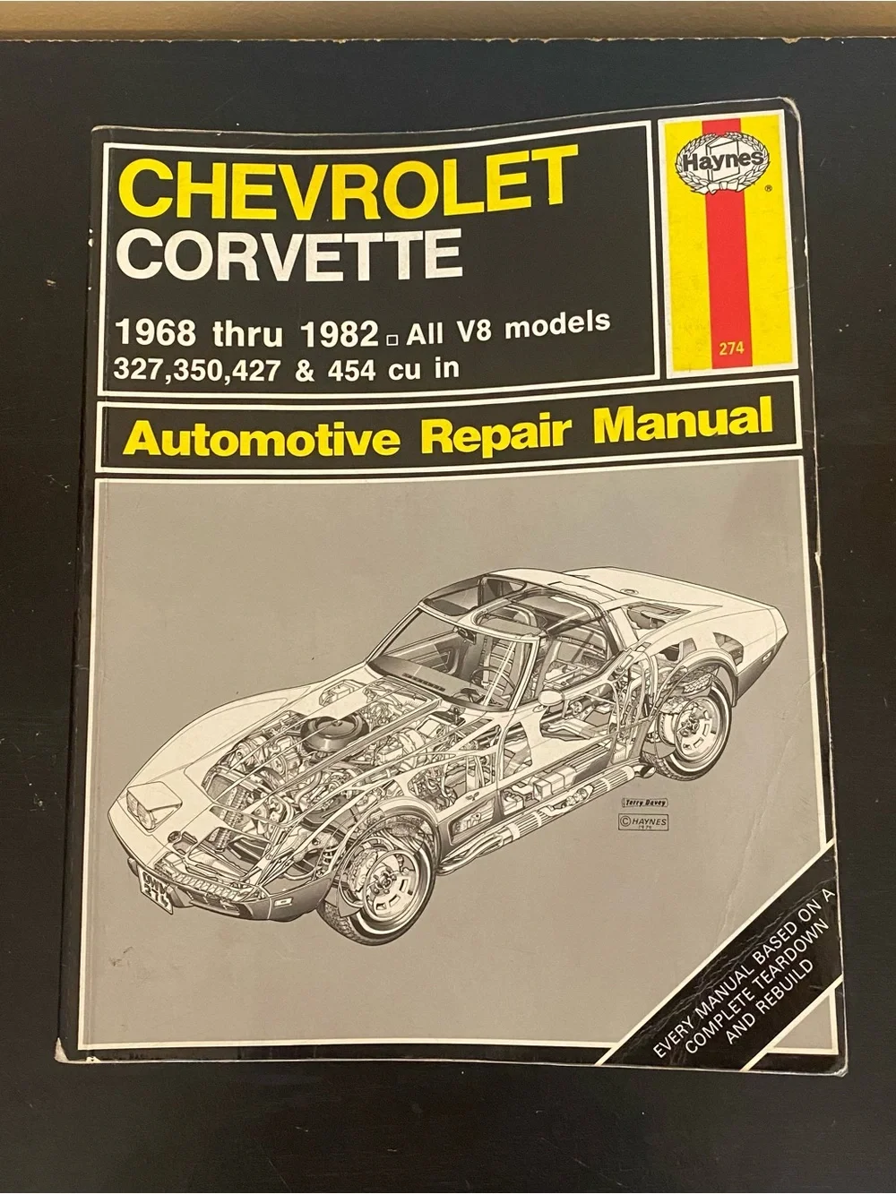Haynes Chevrolet Corvette 1968-1982 Repair Manual V8 Models 327 350 427 454